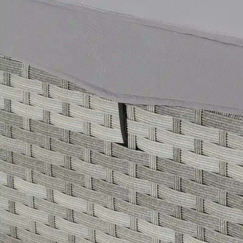 Outdoor Patio Chaise Lounge Chair,Lying in bed with PE Rattan and Steel Frame, PE Wickers