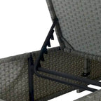 Outdoor Patio Chaise Lounge Chair,Lying in bed with PE Rattan and Steel Frame, PE Wickers