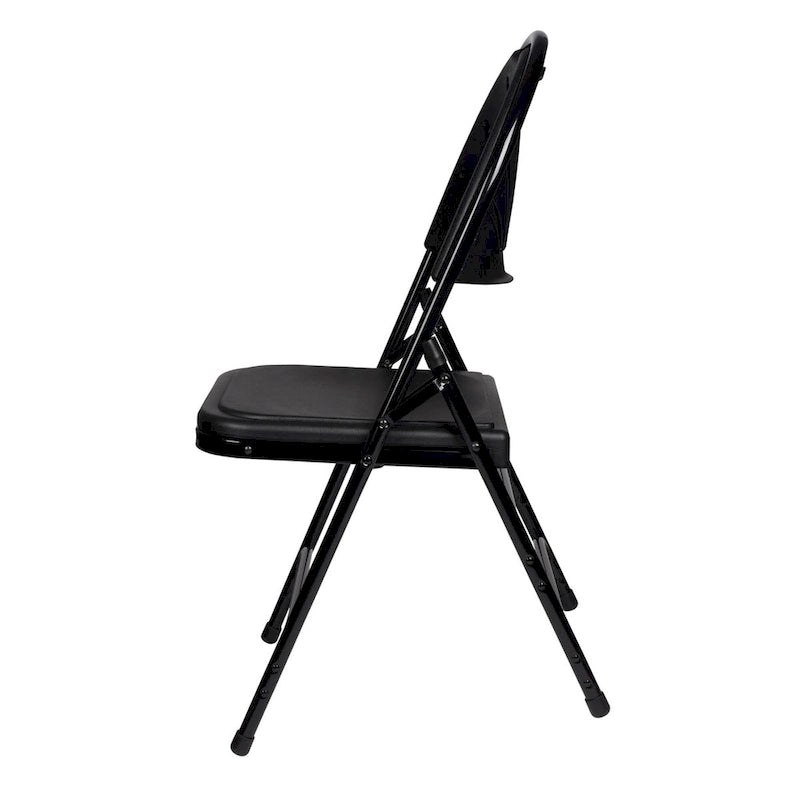 Hampden Furnishings Lusitano Collection Fan Back Folding Chair, Pack of 4