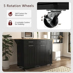 Kitchen Island with Drop Leaf,Kitchen Storage Cart with 3 Tier Pull Out Cabinet Organizer,Kitchen Cart on Wheels with Towel Rack
