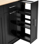 Kitchen Island with Drop Leaf,Kitchen Storage Cart with 3 Tier Pull Out Cabinet Organizer,Kitchen Cart on Wheels with Towel Rack