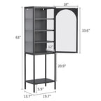 Metal Glass Door Display Storage Cabinet