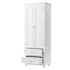 Tall Storage Cabinet with Two Drawers for Bathroom/Office