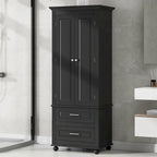 Tall Storage Cabinet with Two Drawers for Bathroom/Office