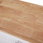 Rolling Kitchen Island with Divider and Internal Storage Rack