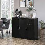 33 Sideboard Buffet Cabinet with Storage, Spacious Table Top, Large Drawers, and Adjustable Shelf - Kitchen Organizer & Storage