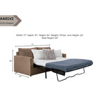 Delilah Model 8-040M-A441V2 Sleeper Sofa with 2 Throw Pillows