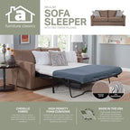 Delilah Model 8-040M-A441V2 Sleeper Sofa with 2 Throw Pillows