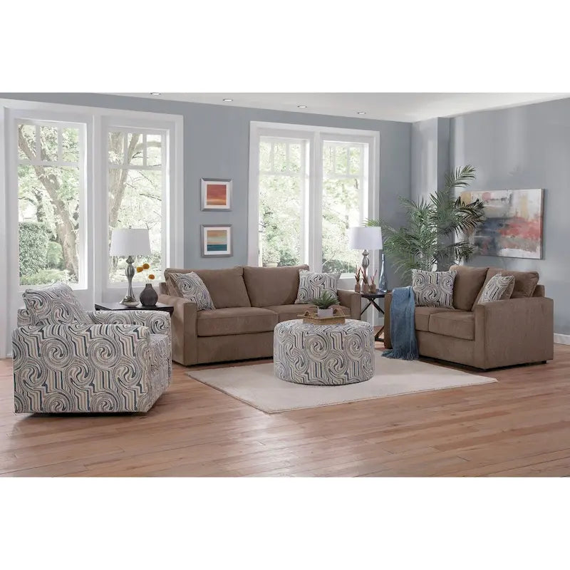 Delilah Model 8-040M-A441V2 Sleeper Sofa with 2 Throw Pillows