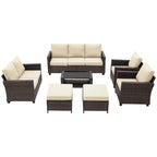 9 - Person Outdoor Seating Group with Cushions