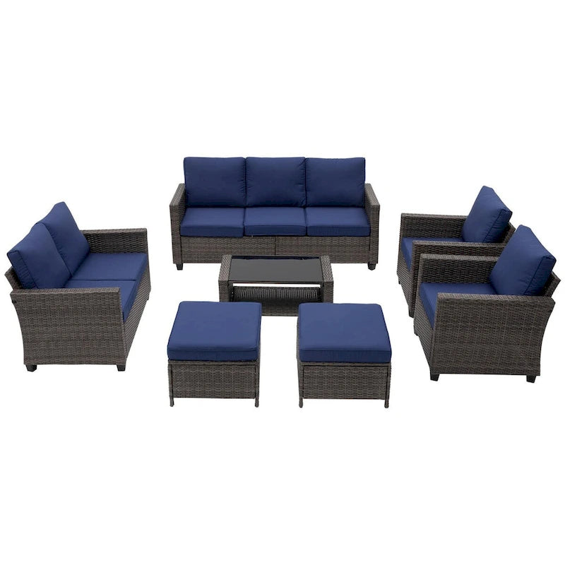 9 - Person Outdoor Seating Group with Cushions