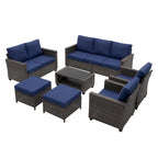 9 - Person Outdoor Seating Group with Cushions