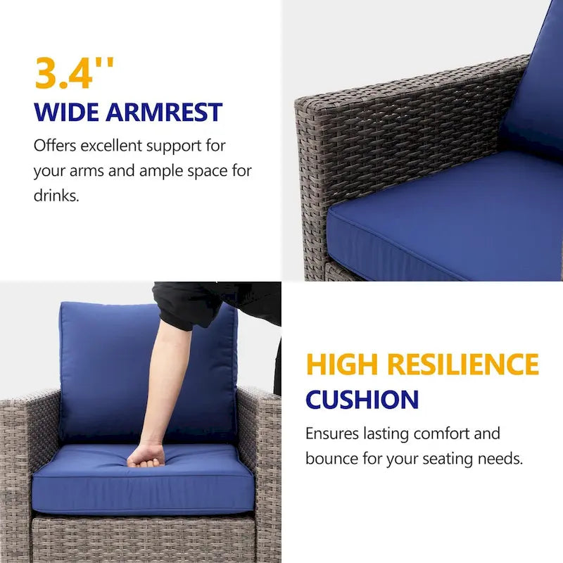 9 - Person Outdoor Seating Group with Cushions