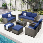 9 - Person Outdoor Seating Group with Cushions