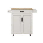 Kitchen Island Rolling Trolley Cart with Drawer, Doors, Storage Racks, Adjustable Shelves