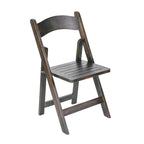 Commercial Grade Solid Wood Portable Folding Dining Chair - 17.5W x 18D x 31.25H