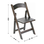 Commercial Grade Solid Wood Portable Folding Dining Chair - 17.5W x 18D x 31.25H