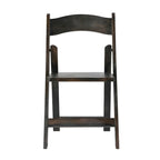 Commercial Grade Solid Wood Portable Folding Dining Chair - 17.5W x 18D x 31.25H