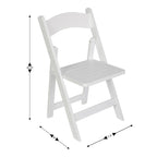 Commercial Grade Solid Wood Portable Folding Dining Chair - 17.5W x 18D x 31.25H