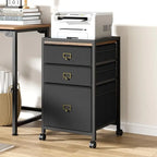 3 Drawer Mobile File Cabinet,with Rolling Wheel and Lock Suit