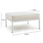 Dunes Cream Outdoor Ottoman