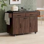 43.8W Kitchen Island with Trash Can Storage Cabinet - N/A