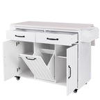43.8W Kitchen Island with Trash Can Storage Cabinet - N/A