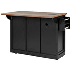 Farmhouse Kitchen Island with Power Outlet
