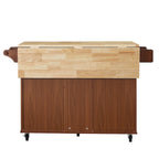 Mobile Kitchen Island Cart With 3 drawers