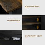 Rolling Kitchen Island on Wheels with Drawer Open Shelves & Doors