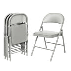 Hampden Furnishings Bernadine Basics Collection Vinyl Folding Chair, Pack of 4