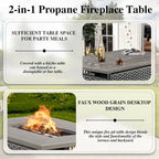 Outside Sofa with Swivel Chair Ottomans Fire Pit Table - Grey