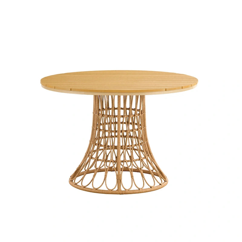 Outdoor Dining Simple Bamboo Chair Table Suitable for Kitchens, Restaurants, and Living Rooms