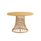 Outdoor Dining Simple Bamboo Chair Table Suitable for Kitchens, Restaurants, and Living Rooms