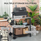 Three-Shelf Outdoor Grill Cart